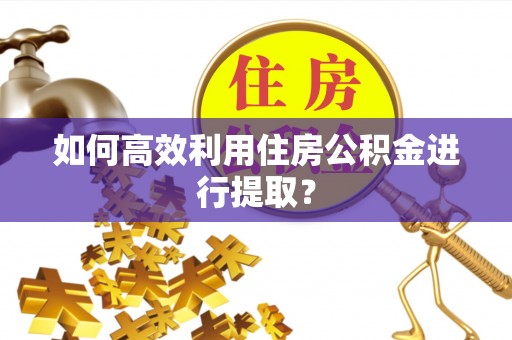 安泽如何高效利用住房公积金进行提取？
